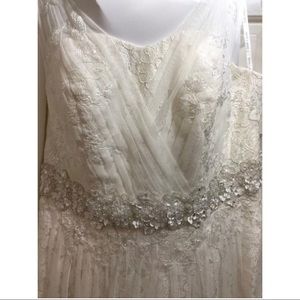 Wedding Dress, Size 18W By Oleg Cassini